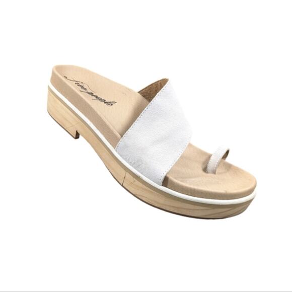 Free People Azure Footbed Platform Slides GUC $178 Size 41 US 10/10.5. S2793 - Picture 2 of 11